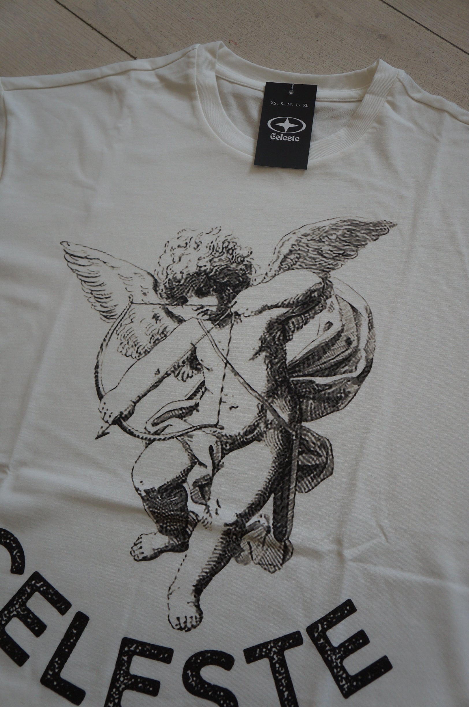 Tshirt Angel noir et blanc, 100% coton bio.
