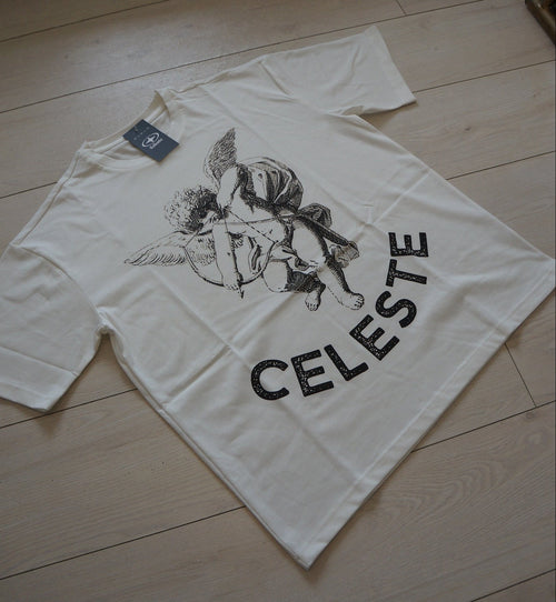 Tshirt Angel noir et blanc, 100% coton bio.