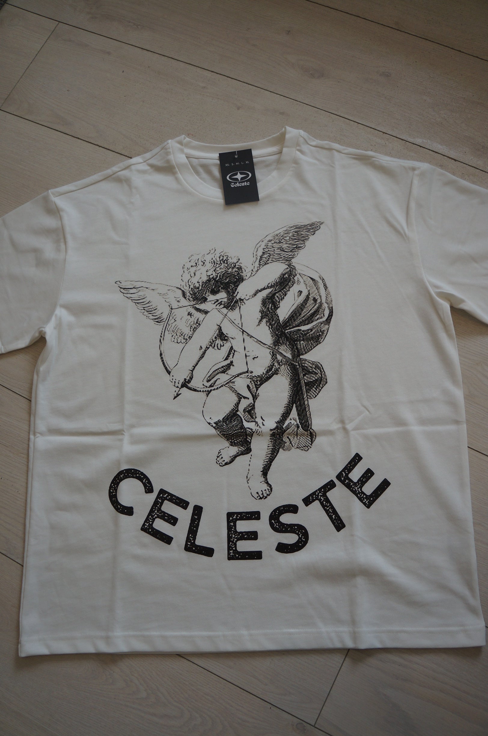 Tshirt Angel noir et blanc, 100% coton bio.