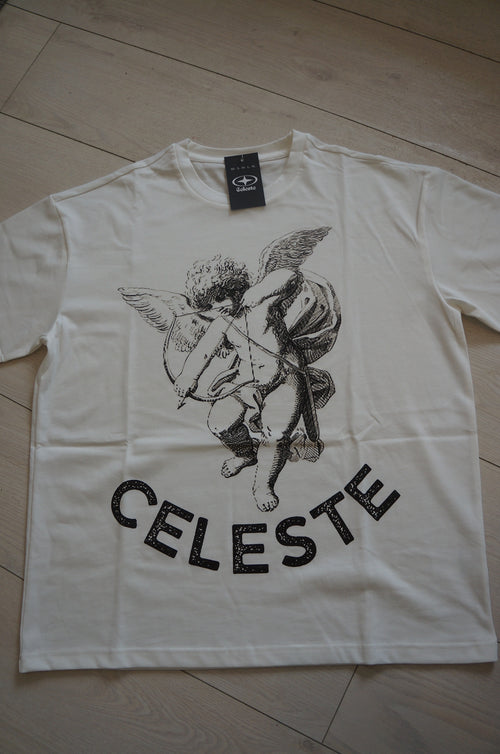 Tshirt Angel noir et blanc, 100% coton bio.