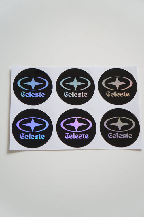 Lot de 6 autocollant Celeste multicolore.